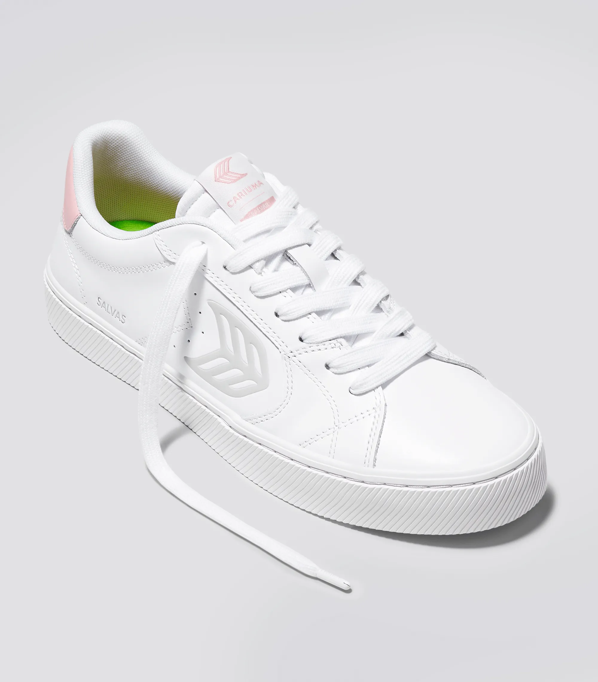 SALVAS White Leather Ice Logo Rose Sneaker Men