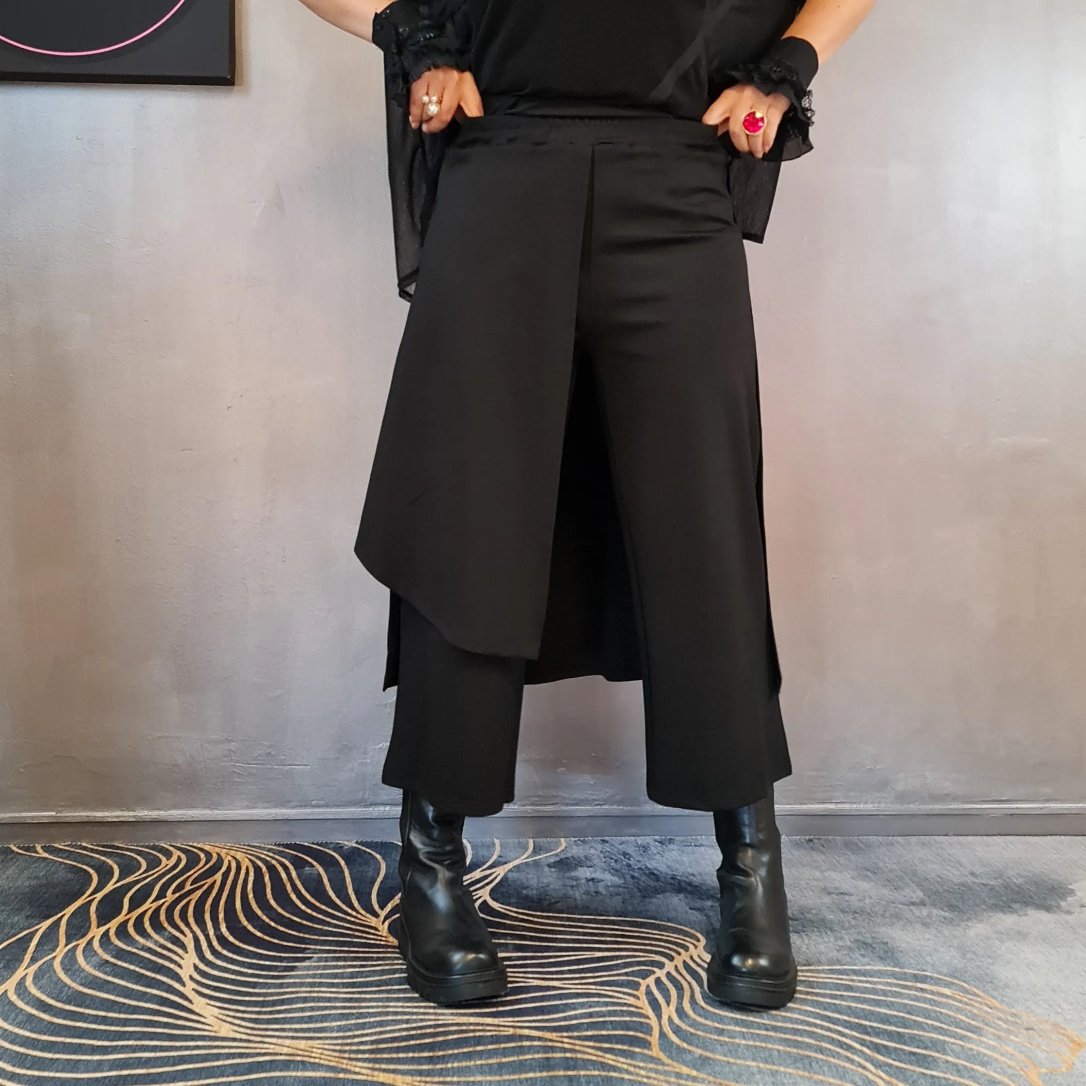 Simple Moderne Layered Wide Legged Pants