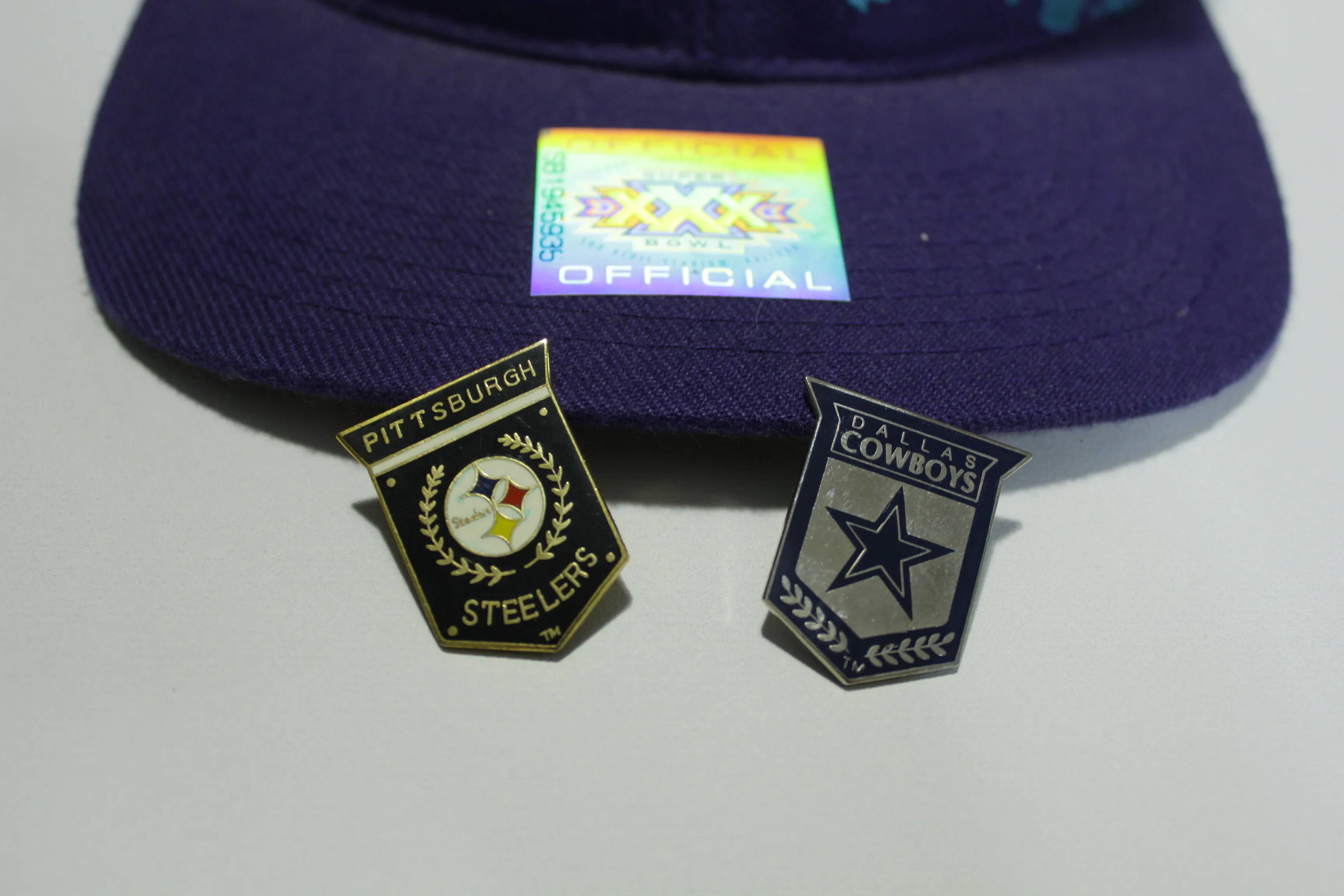 Super Bowl XXX 1996 Cowboys Steelers Vintage 90s Adjustable Back Snapback Splash Hat