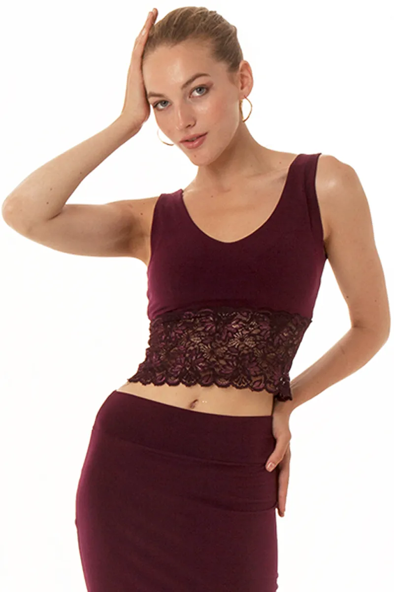 Tango Crop Top with Lace