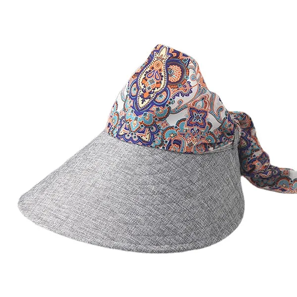 Women Summer Wide Brim Sun Bucket Hat Foldable Anti-UV Gardening Visor Cap