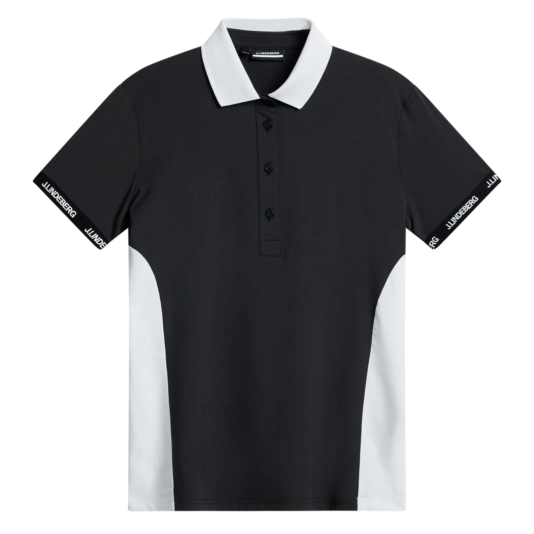 Womens Makena Nylon Stretch Polo Black - SS24