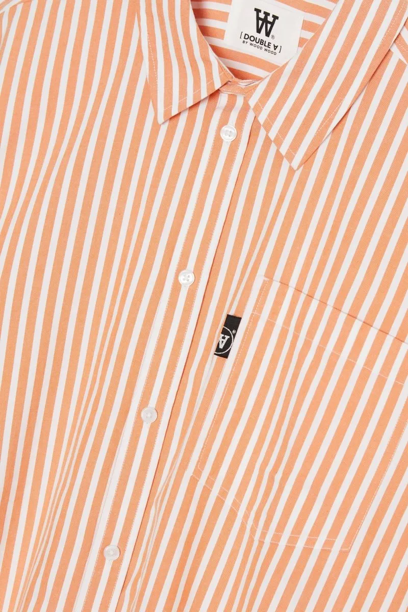 Wood Wood Day Striped Shirt Tangerine