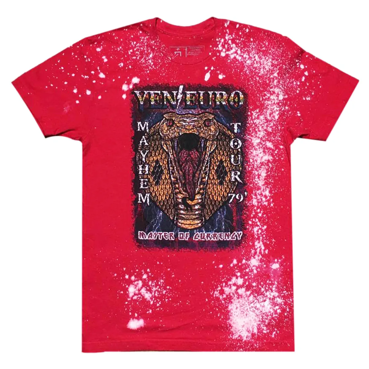 Yen Euro- Cobra Mayhem Bleach Tee (Red)