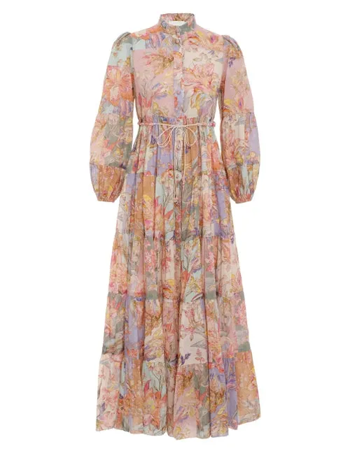 ZIMMERMANN Cira Tiered Shirt Dress